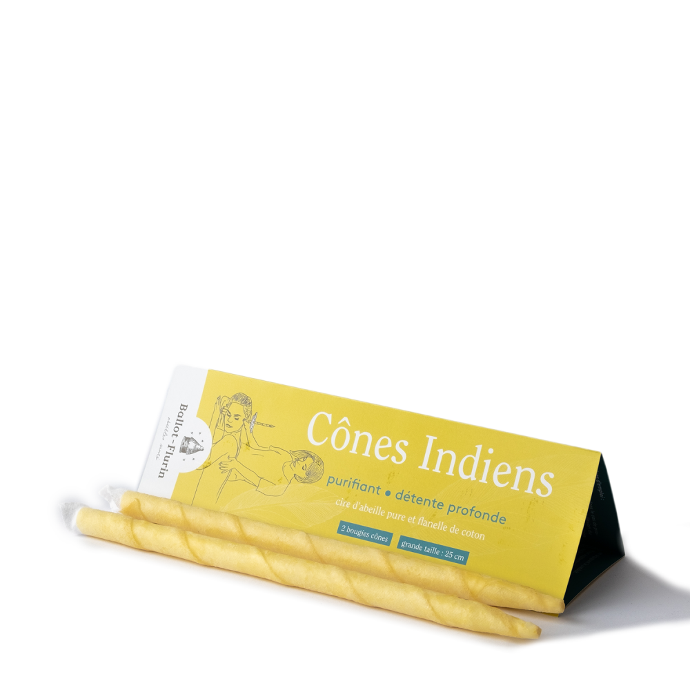 Hopi ear candle - Indian cones - beeswax and cotton flannel